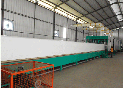 Continuous foaming foam production line 